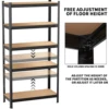 180cm/70.8" Garage Shelving Heavy Duty Garage Storage Shelves Load 1929Lbs, Wide Heavy Duty Shelving, Adjustable 5-Tier Metal 3