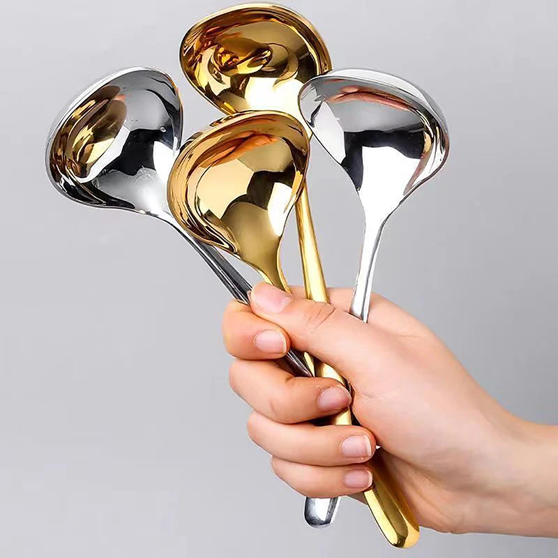 Stainless Steel Big Head Round Spoon for Kitchen