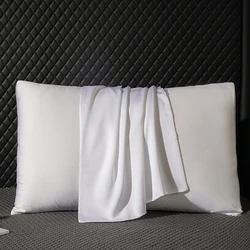 Luxurious Pure Mulberry Silk Pillowcase - 100% Natural Silk Pillow Cover - Custom Size (White)