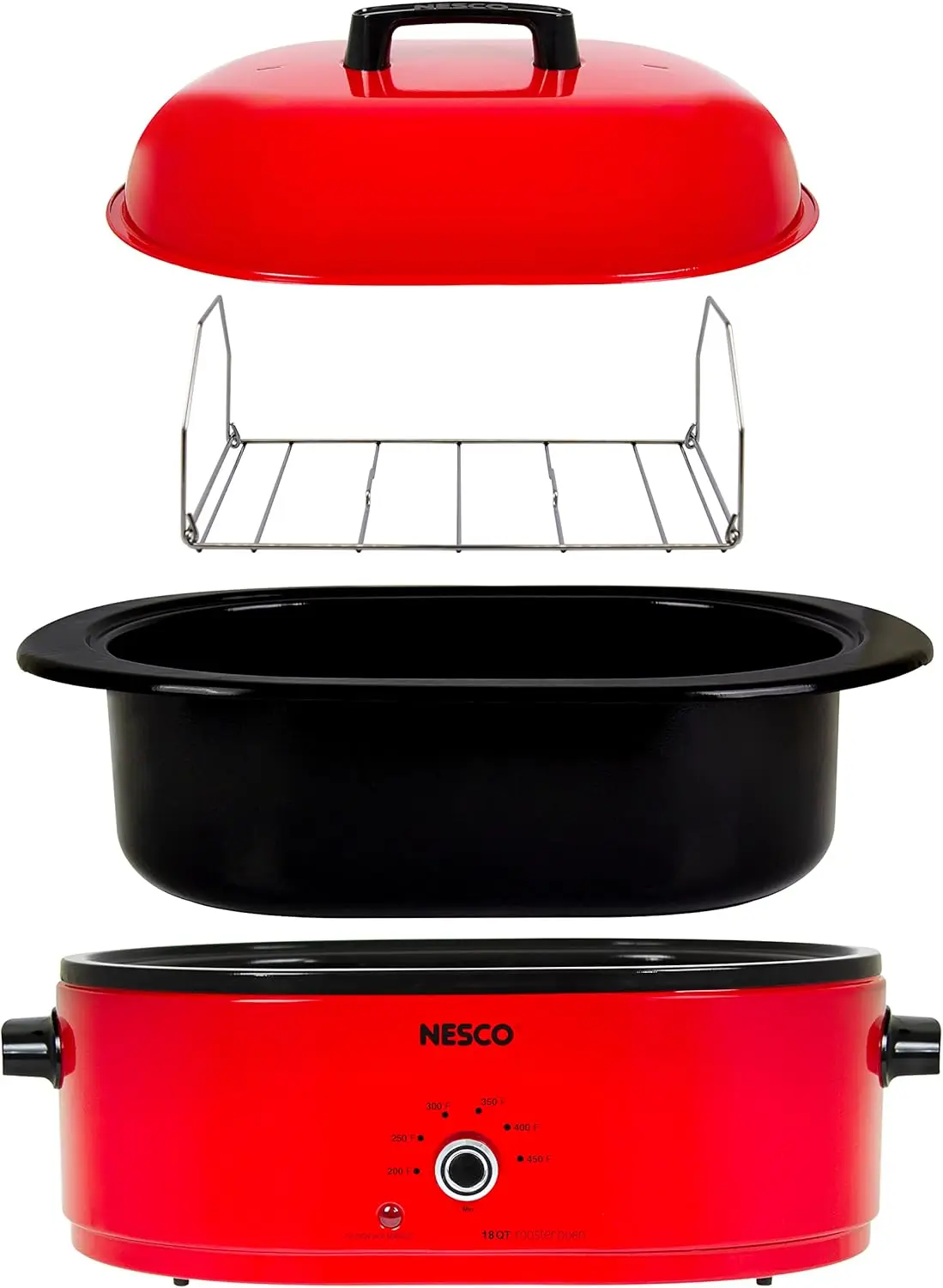 18 Quart Roaster Slow Cooker - Red 3