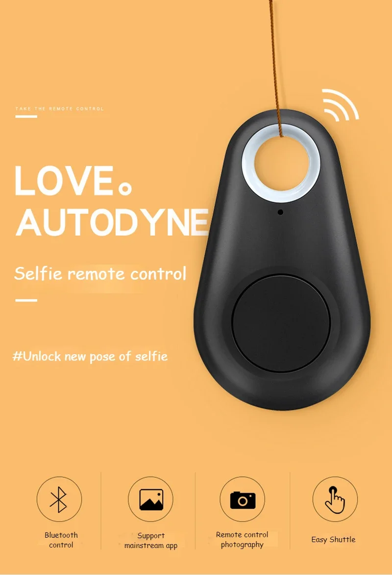 Description Picture 2 of itemMobile Phone Shutter Bluetooth Remote Control Selfie Water Drop Wireless Remote Photography 20m Use Distance for Android IOS