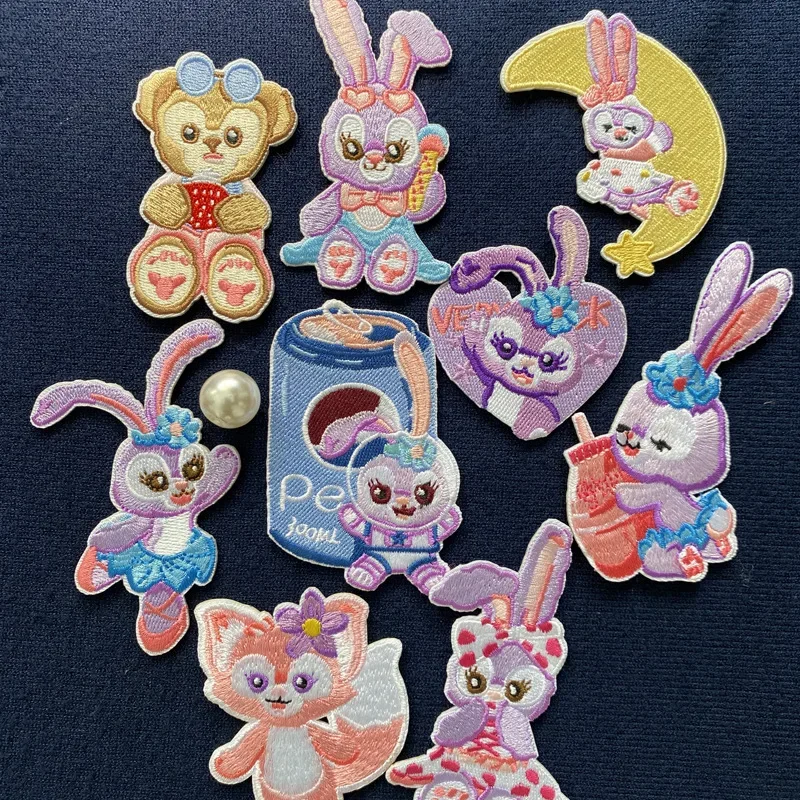 

Disney StellaLou Cartoon Embroidery Patch LinaBell Kawaii Self Adhesive Style Decorative Stickers Practical Clothes DIY Sticker