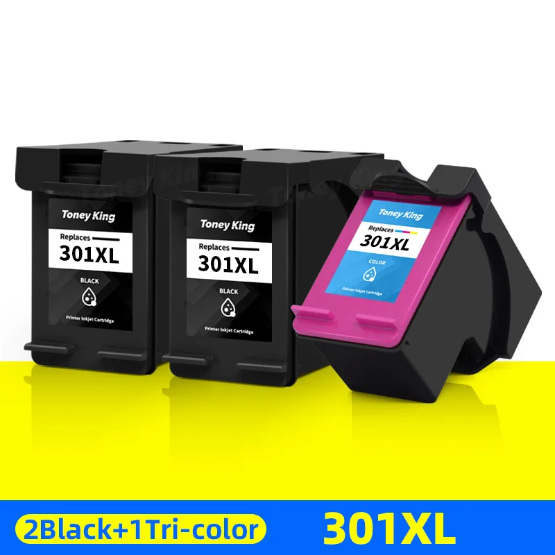 Cartouches D’encre Compatibles HP 301 XL – Lot Pour Imprimantes DeskJet 1051, 1056, Etc. – Neuf