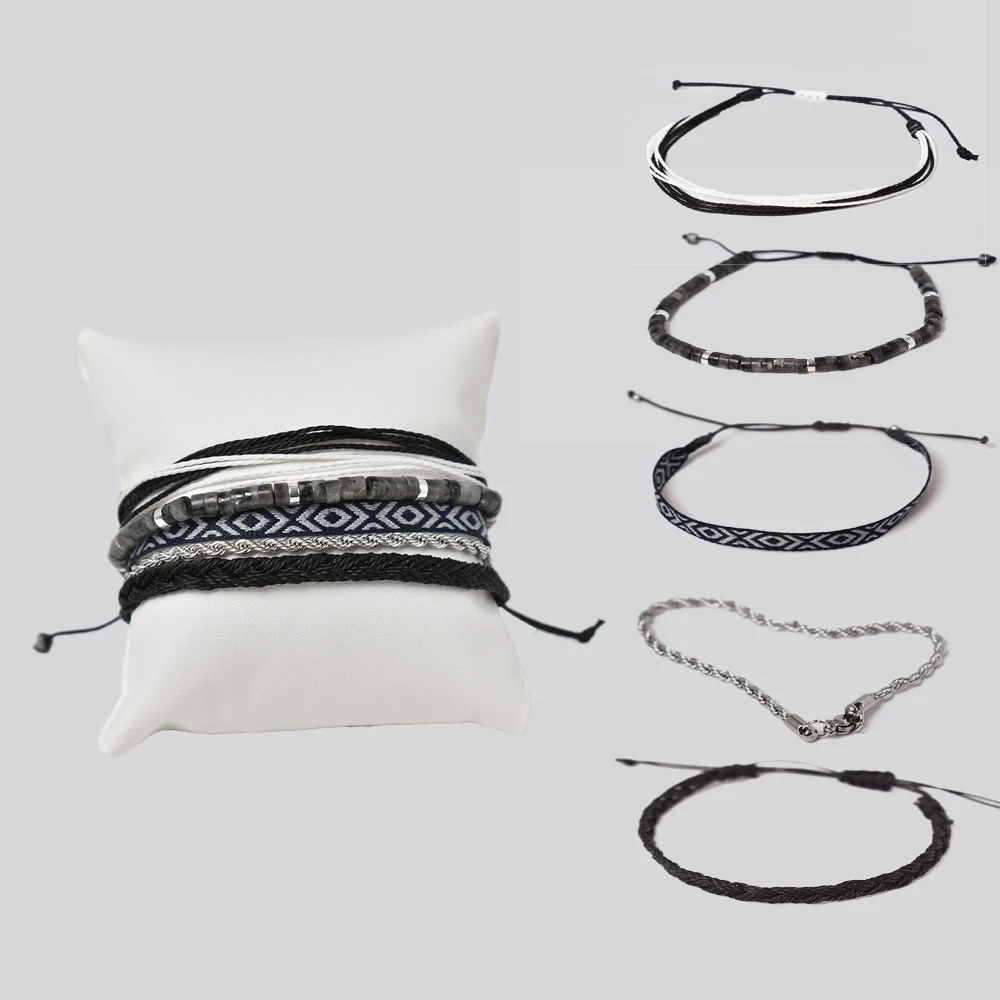 Designer Original Stacked Strap Multi-Layer Bracelet Columbia Ethnic Vintage Style