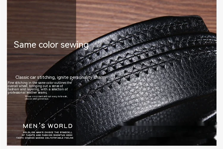 2024 Hot Selling New Men's Fashion and Casual Versatile Belt Acrylic Automatic Buckle Belt Men's Business Belt Middle and Youth Clothing Matching_viptrois.com