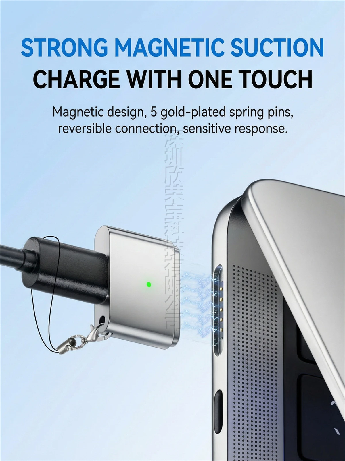 USB Typ-C auf Magsafe 3/2 Stecker Konverter Ladegerät Aufladen für Mac Buch Lapgop MacBook Air/Pro M1/M2/M3/M4 magnetisch PD100W 20V 5A – Detail 9