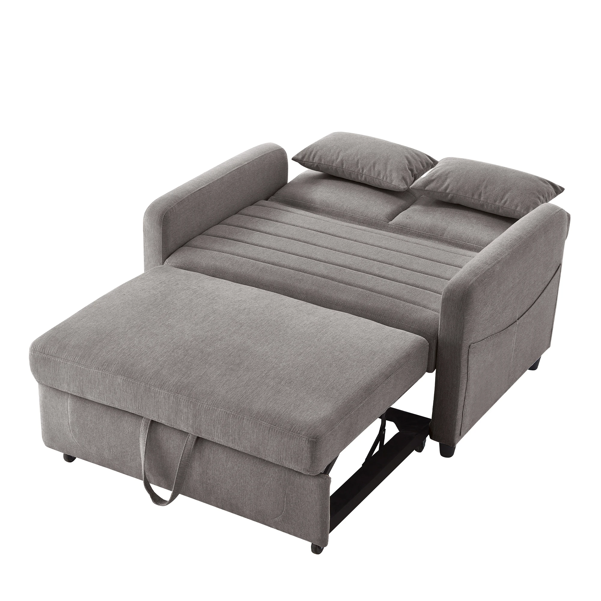 KOMHTOM Zweisitzer Klappsofa Schlicht Stil Dreistufig Verstellbare Rückenlehne Und Atmungsaktiver Baumwoll Leinen Stoff – Detail 10