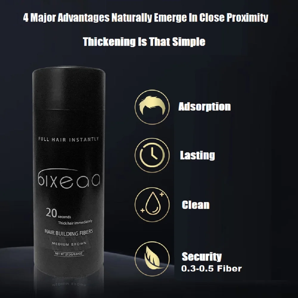 27.5g Hair Fibers Regrowth Powders Natural Dense Hair Fiber Powder Line Optimizer Sparse Filling Of Hairline Powder Fibers hair building powder hair building fibers