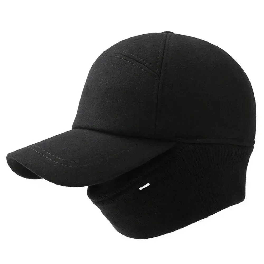 Winter Men Warm Hat Thick Baseball Caps for Men Earmuffs Hats Dad Hat Outdoor Windproof New Casual Sports Hat Snapback Cap