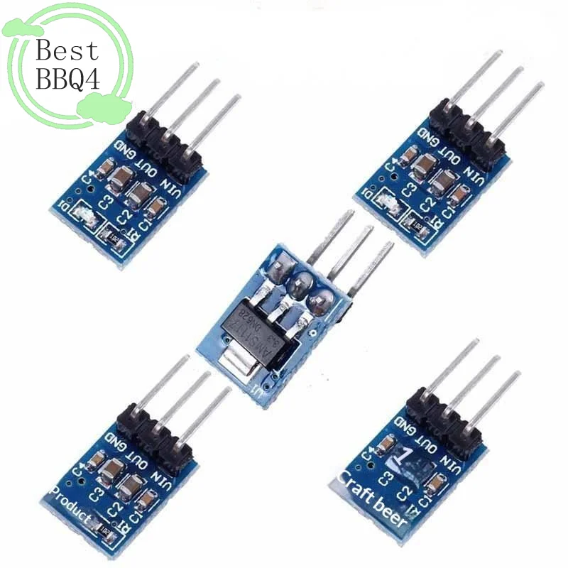 (BBQ4)1/3/5Pcs AMS1117-3.3 LDO 선형 레귤레이터 보드 800mA A..