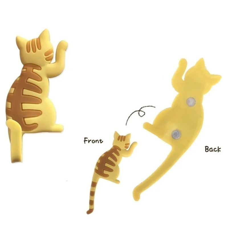 Fashion Cute Creative Multifunction Cat Magnetic Wall Mount Hook Refrigerator Sticker Fridge Magnet Decor Hanger Holder Hook magnetic fridge magnets,magnetic sticker,magnetic fridge stickers,refrigerator decor