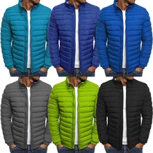 

Solid Bubble Coats Puffer Comfy Jackets Men's Stand-up Collar Cotton Jacket Overcoat Fashion Parkas Outwear Long Sleeve Tops