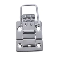 2 ชิ้นสแตนเลสสตีล Chrome Toggle Latch สําหรับหน้าอกกล่องกระเป๋าเดินทางเครื่องมือ Clasp ตู้ข้อต่อล็อคเข็มขัด Hasp Buckle ฮาร์ดแวร์ 5