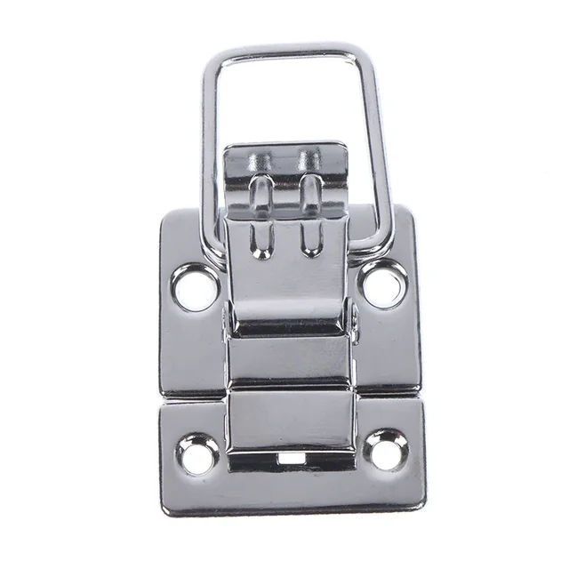 2 ชิ้นสแตนเลสสตีล Chrome Toggle Latch สําหรับหน้าอกกล่องกระเป๋าเดินทางเครื่องมือ Clasp ตู้ข้อต่อล็อคเข็มขัด Hasp Buckle ฮาร์ดแวร์ 5