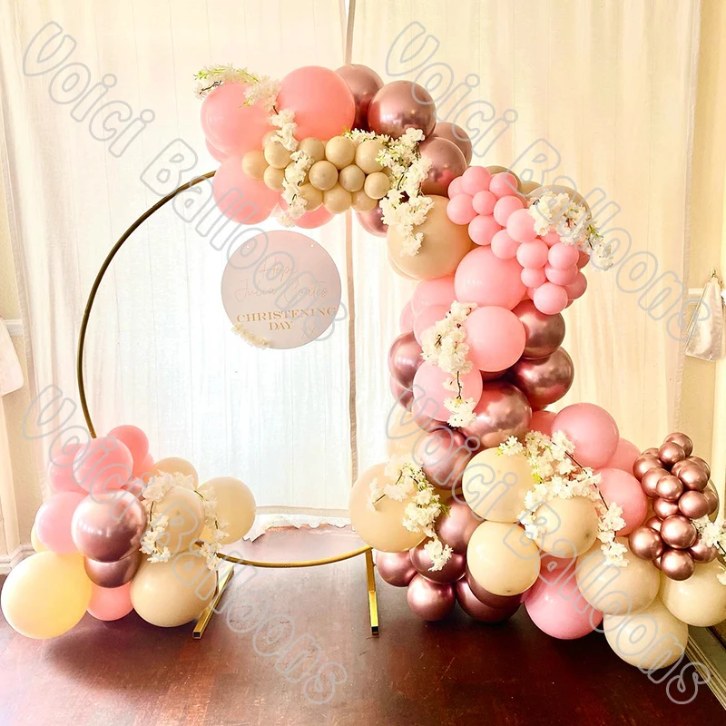 

160PCS Macaron Pink Cream Peach Balloon Decor Wedding Party Decoration Valentines Bridal Shower Birthday Arch Balloon Home Kits