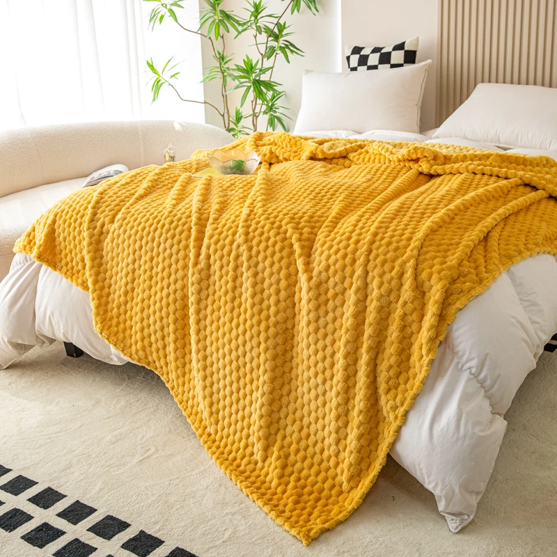 2024 New High Gram Weight Golden Turtle Velvet Milk Velvet Blanket Luxury Blanket  Throw Blanket for Sofa  Boho Blanket 3