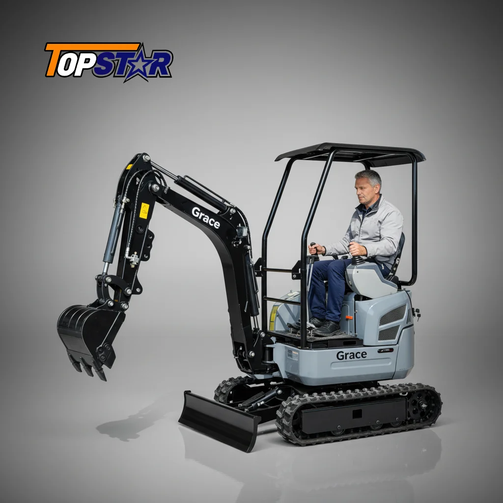 Heißer Verkauf 1,8 Tonnen hydraulischer Minibagger Kubota Motor EPA Euro 5-Raupenbagger für den Bauernhof