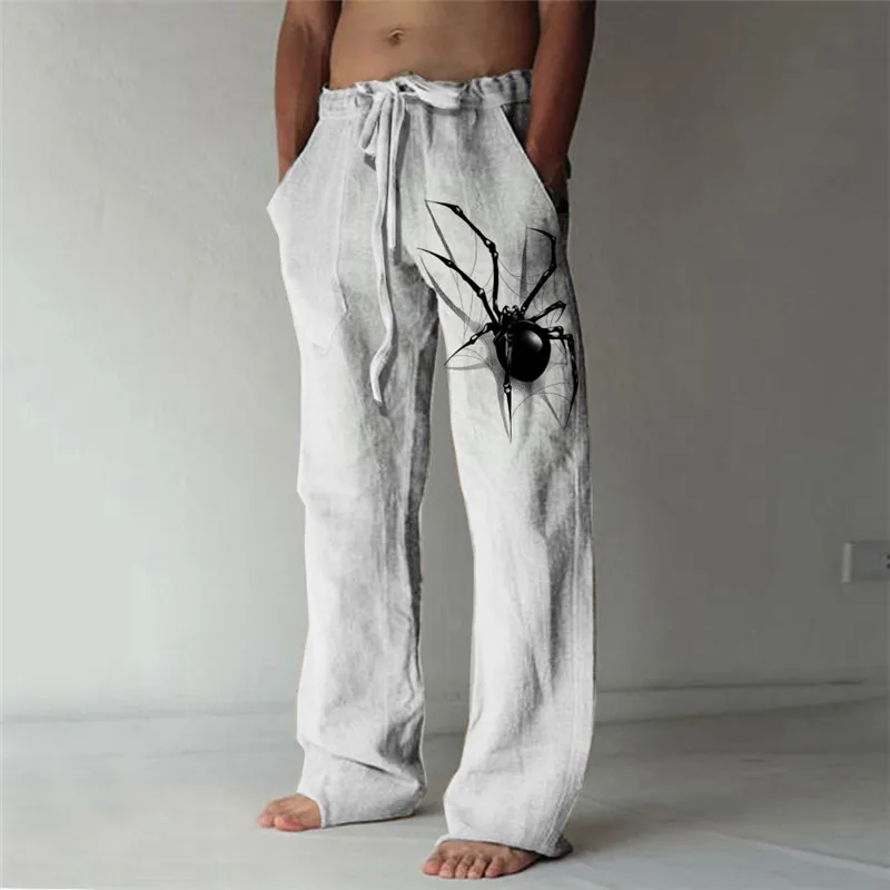Hot Male 3D Printed Oversized Street Slacks Sports Pants Fashion Spring And Fall Pants Bubble Pants Beach Pants