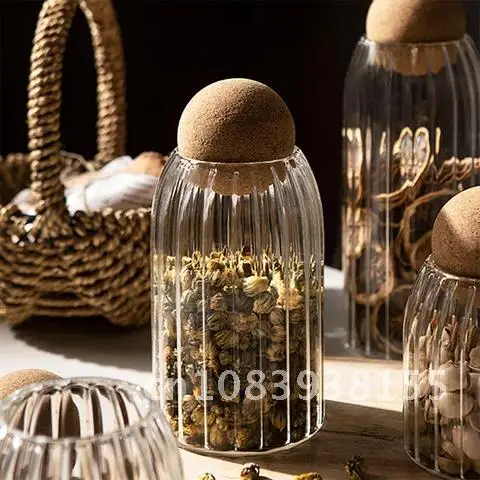 

Tiny Glass Beans Jar Cereal Food Storage Container Seasoning Spice Apothecary Jars with Lid Candy Dispenser Canister Set
