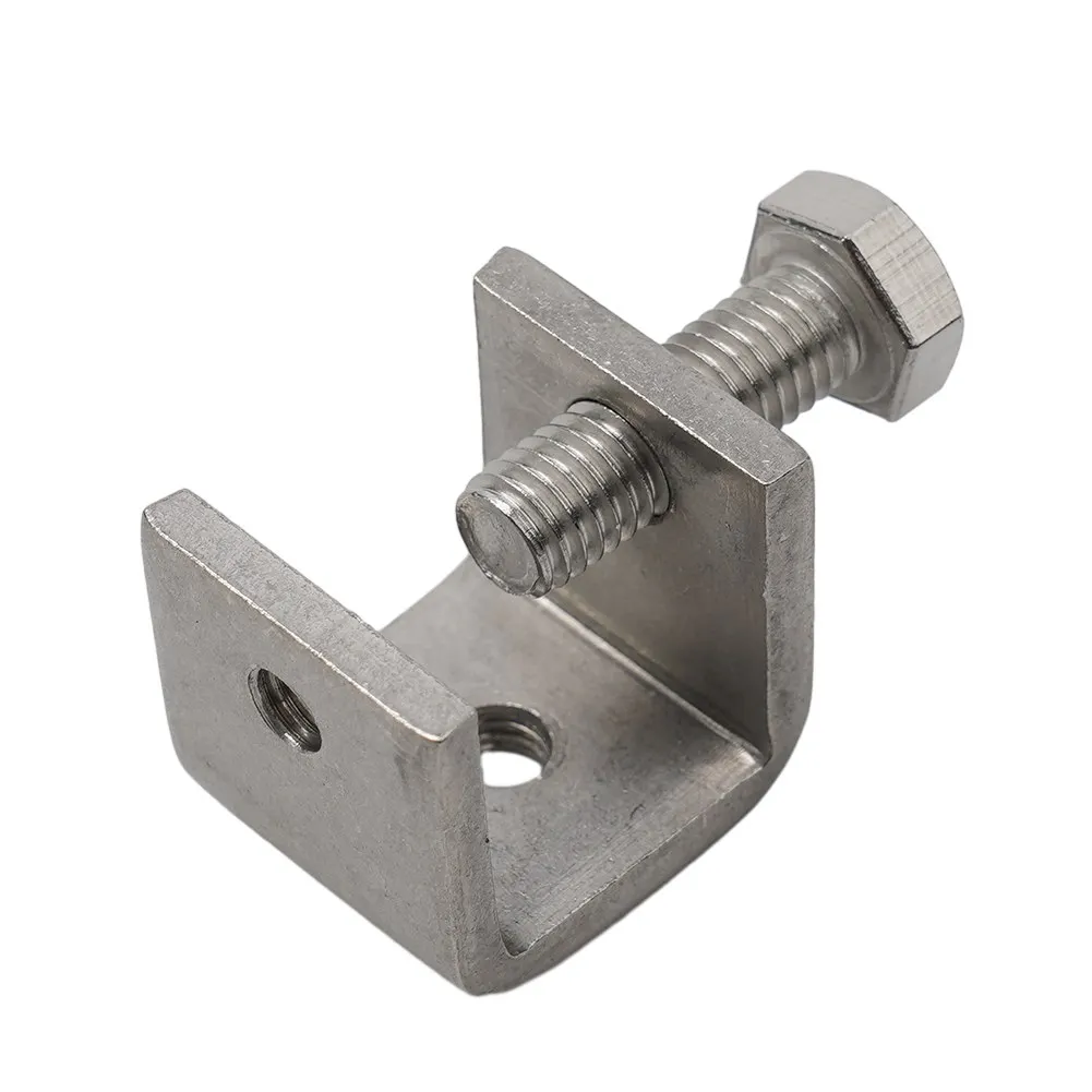 CNCYEAH 2 Morsetti A C In Acciaio Inox 304 Apertura 65 Mm | Serraggio 35-60 Mm, Filetto M10, Per Saldatura E Falegnameria