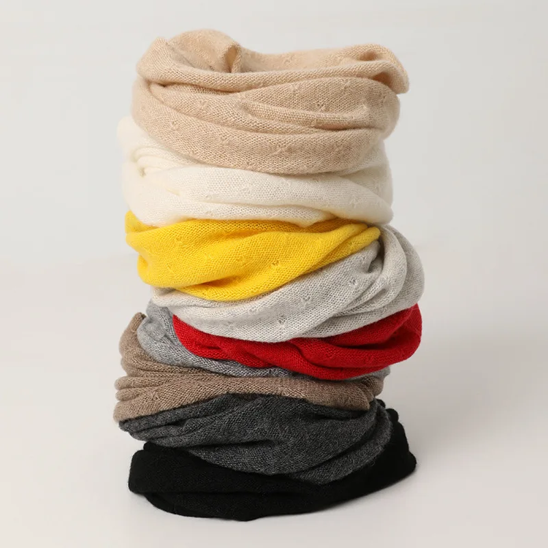 Autumn and Winter ladies new cashmere knitted thin scarf chicken claw pattern bandana warm scarf parent-child small scarf