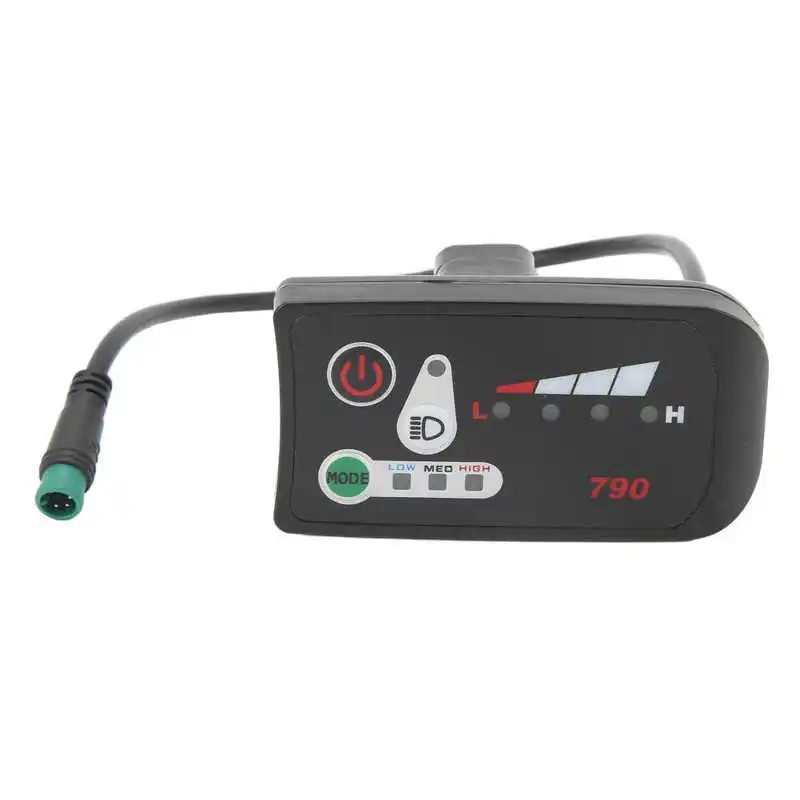 Electric Bike Control Panel with LED Display and Waterproof Connector