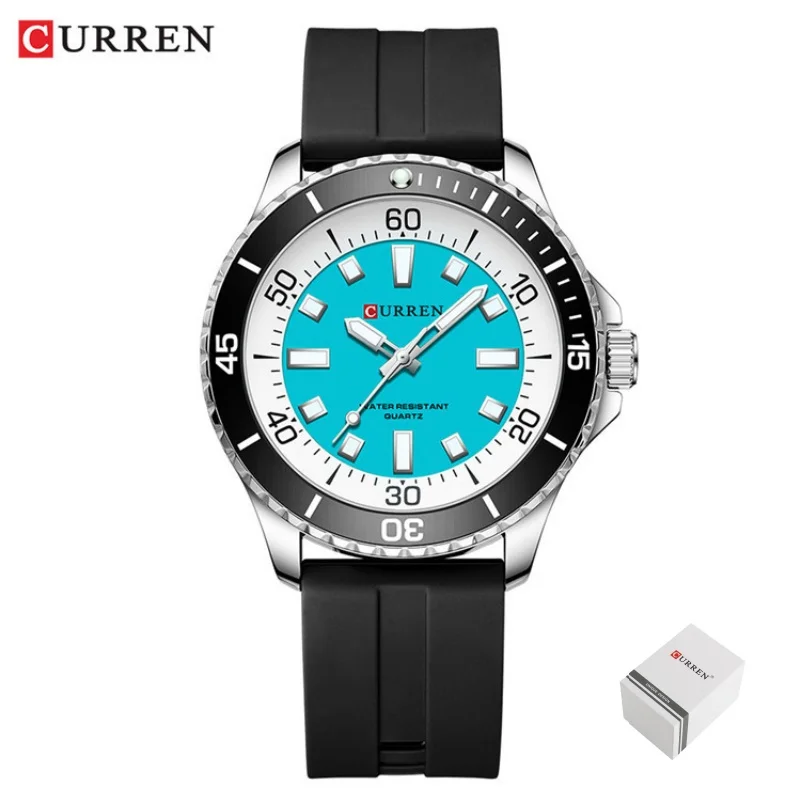 Curren *出品 CURREN 8458 Stainless Steel Strap Quartz Sport Watches
