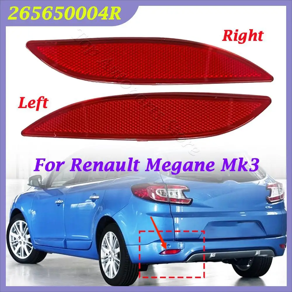 265650004 R 왼쪽 자동차 반사 스트립 Renault Megane Mk3 후면 범퍼 신호등 반사판, 3805 왼쪽/오른쪽에 적합