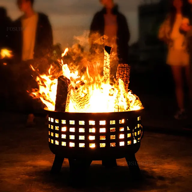 Háztartási Tűz Pit Terasz Bútorok Kültéri Brazier Füst Nélküli 25,5 Hüvelykes Kandalló Máglya Medence Kerti Udvar Grill - Image 2