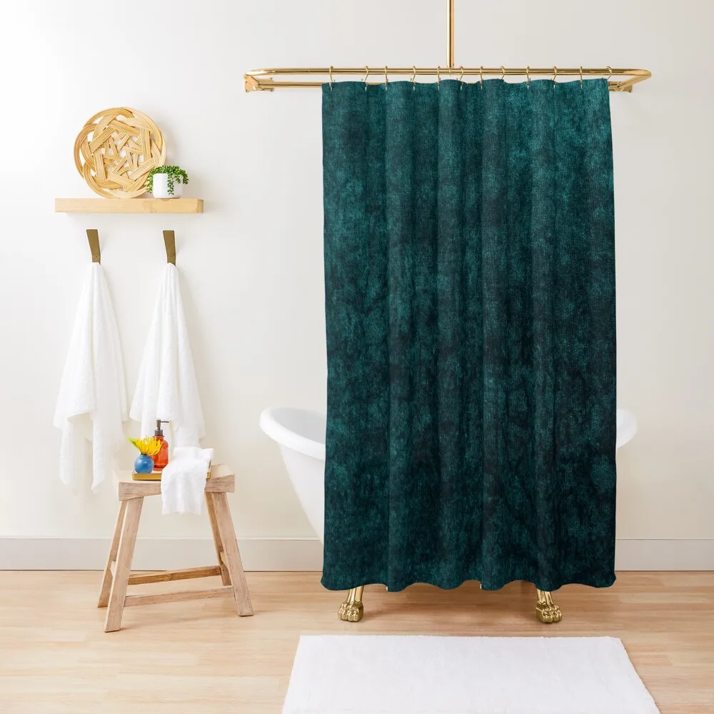 

Teal Blue Boudoir Velvet | Texture Shower Curtain For Bathrooms Bathroom Showers Shower For Bathroom Set Shower Bath Curtain