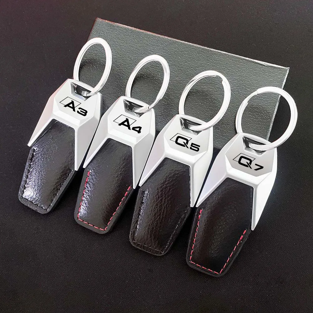 Auto Car Keychain Black Leather Business Key Chain for Key Fob and Key With  Metal Carabiner Hook, Audi price in UAE,  UAE