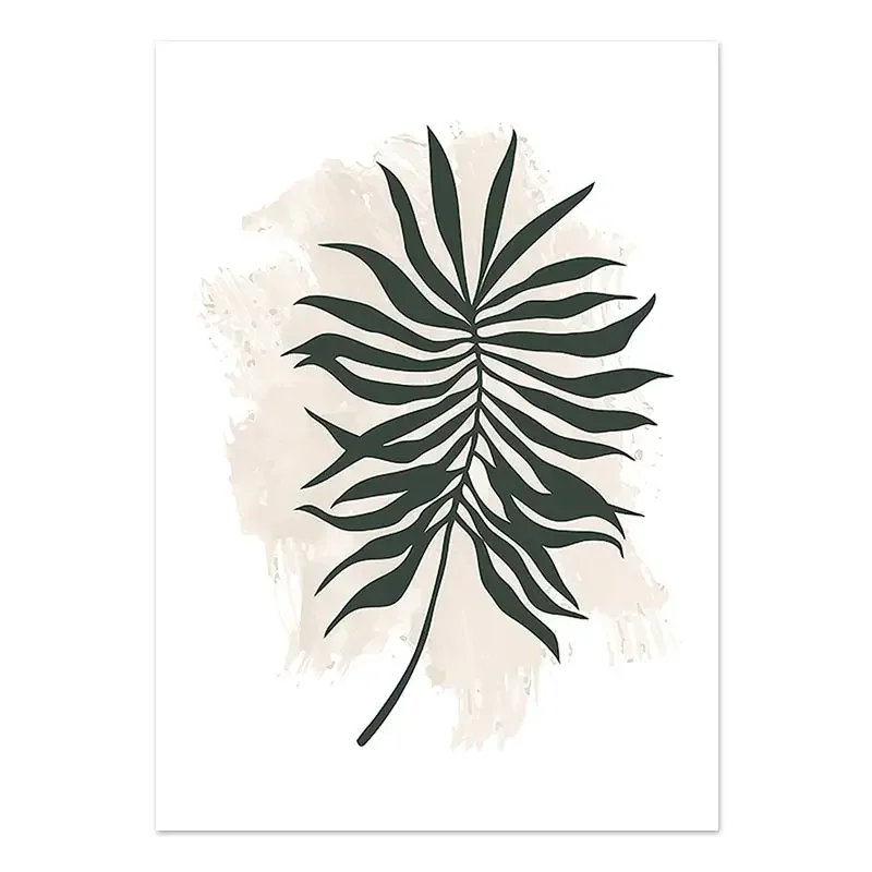 thumbnail image 1 of Cuadro en lienzo con hojas abstractas de estilo bohemio, pósteres de sol y arcoíris de Monstera, arte de pared nórdico para sala de estar, impresiones para decoración del hogar, 1 of 5