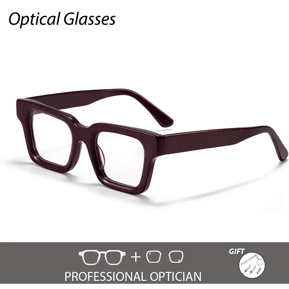 CATERSIDE Neue Herren Optische Gläser Acetat Brillen Damen Private Maßgeschneiderte Runde Lesebrille Linse – Detail 5