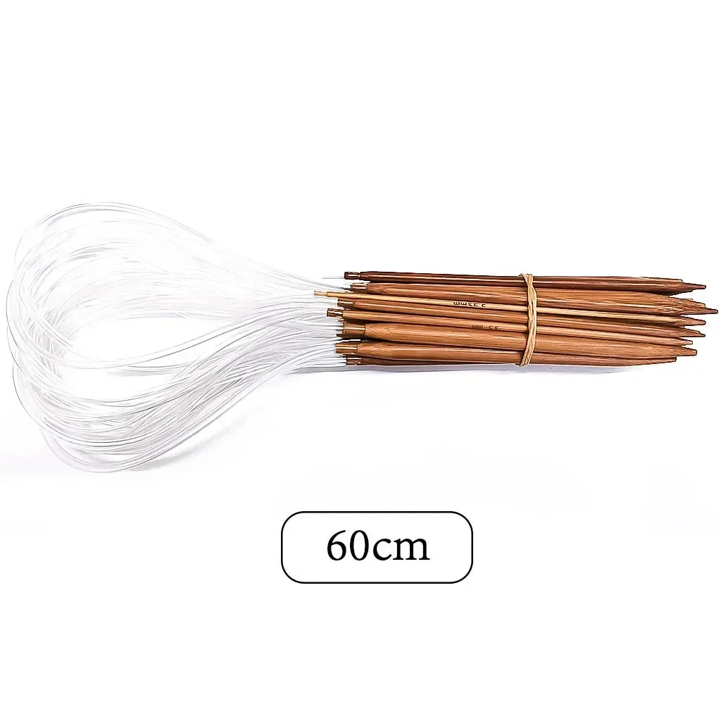 Premium Bamboo Circular Knitting & Crochet Needle Set - 18PCS Smooth Sewing Tools