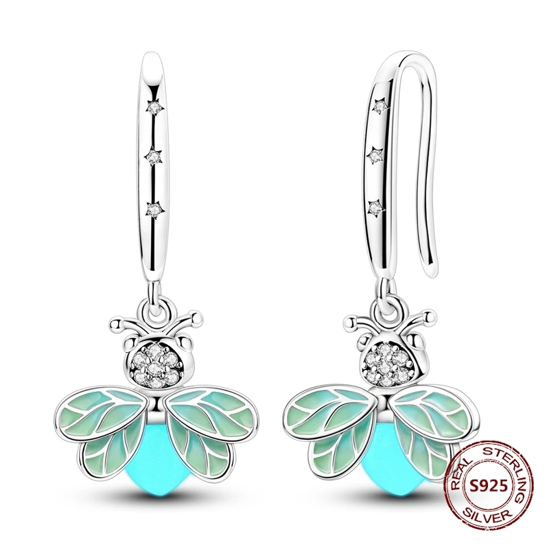 Colorful Zirconia-Embellished Feather and Butterfly Hoop Earrings in 925 Silver