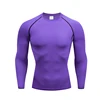 2025 Men Bodybuilding Sport T-shirt Quick Dry Running Shirt Long Sleeve Compression Top Gym T Shirt Men Fitness Tight Rashgard 6