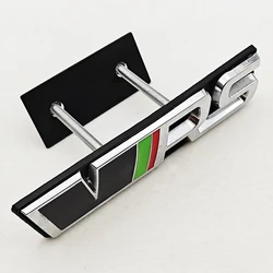 3D Metal RS Logo Emblem Car Badge Sticker (Grille Grey Silver)