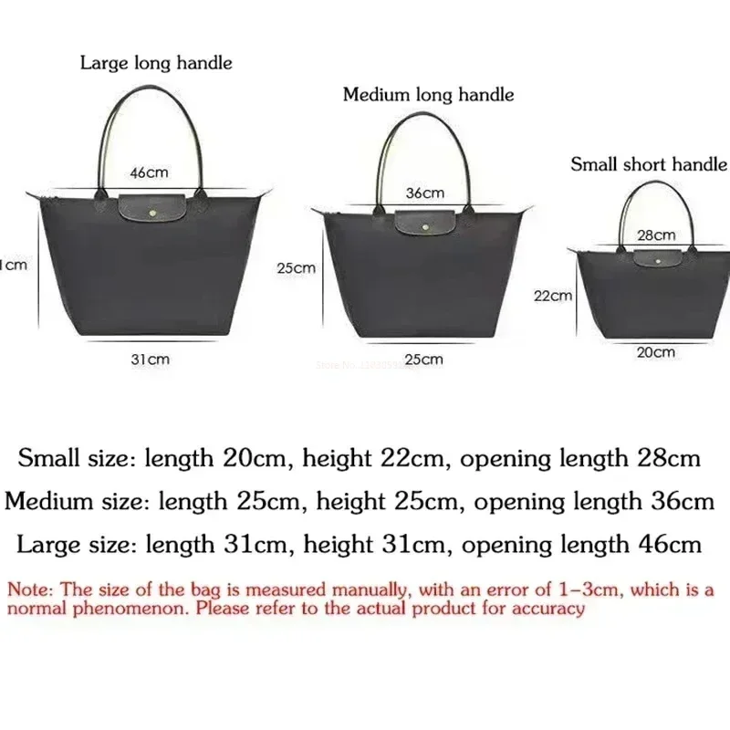 Foldable Dumpling Bags Classics Lady Tote Bag Embroidered Horse Shoulder Bags Woman Fashion Nylon Handbag Commuter Shopping Bag