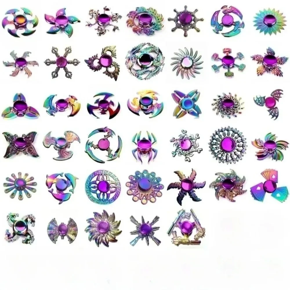 Красочный фиджет-Спиннер, гироскоп, пластиковый металлический шарик, ручной Спиннер, Спиннер, декомпрессионная детская игрушка