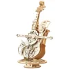 3D Butterfly Cello Puzzles Toys Building Blocks Kits Mechanical Music Box for Child Girls Adult Gift DIY Wood Assemble Model Set 2