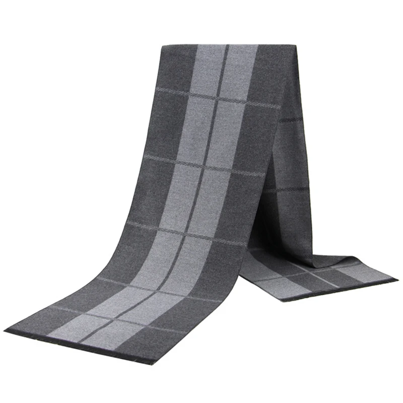 

Корейский Клетчатый теплый шарф для мужчин, хлопковый мужской шарф, зимние простые шарфы для сухой уборки, модные уличные теплые шарфы