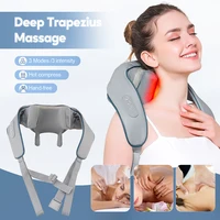 Electric Shoulder Kneading Massage Shawl Automatic Neck Back Massager Wireless Back Muscle Trapezius Relaxing Massage Pillow 1