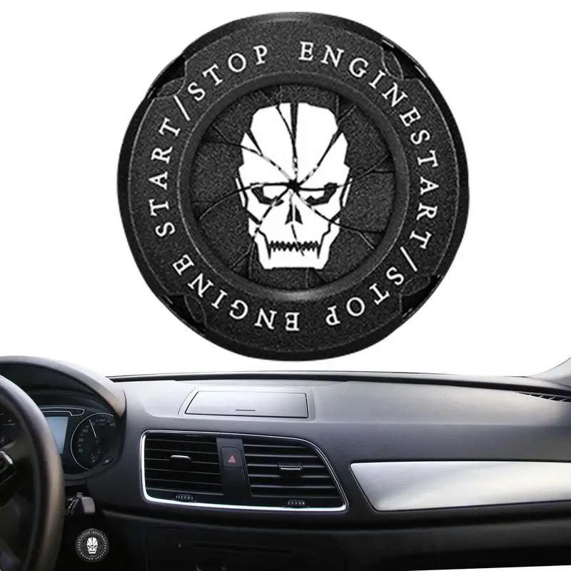 

Car Interior One-Key Start Ignition Engine Stop Push Switch Button Protective Cover Decoration Sticker Accessories