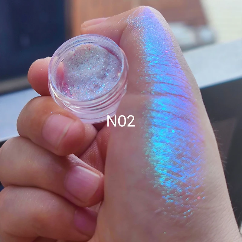 Ultra-Thin Iridescent Color Shift Holographic Eyeshadow Highlighter  MultiChrome Shifting Pigments Duochrome Chameleon Eyeshadow