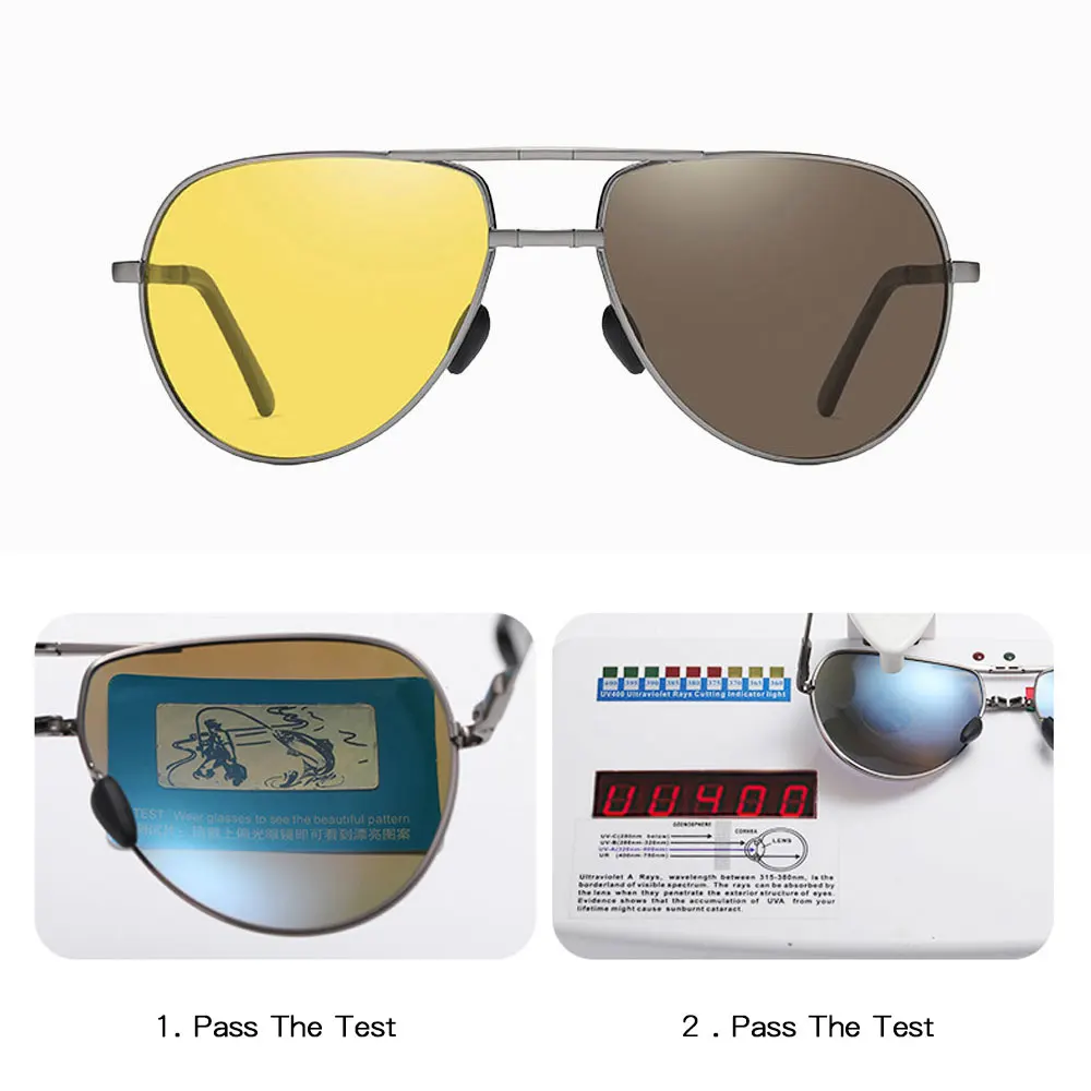Men Night Vision Sunglasses Men For Driving UV400 Lentes Polarized Sunglasses Women Night Vision Glasses For High Quality