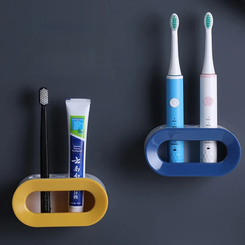 Toothbrush Holder Electric Toothbrush Holder Double Hole Wall Toothbrush Organizer Stand Oral B Brush Holder Bathroom Accessories
