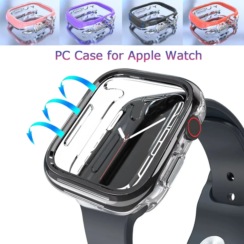 Enhanced Protective PC Case for Apple Watch - Durable Bumper Shell Cover Accessory