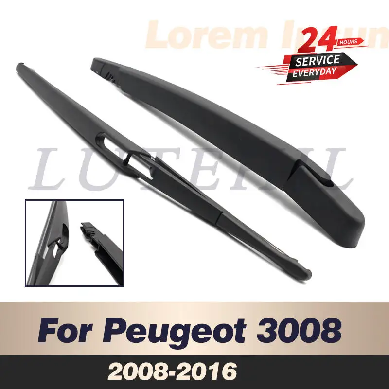 Wiper12RearWiperBladeArmSetKitForPeugeot3008MK120082016