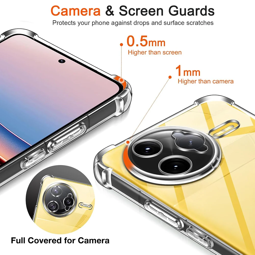 Luxury Shockproof Clear TPU Silicone Case Cover