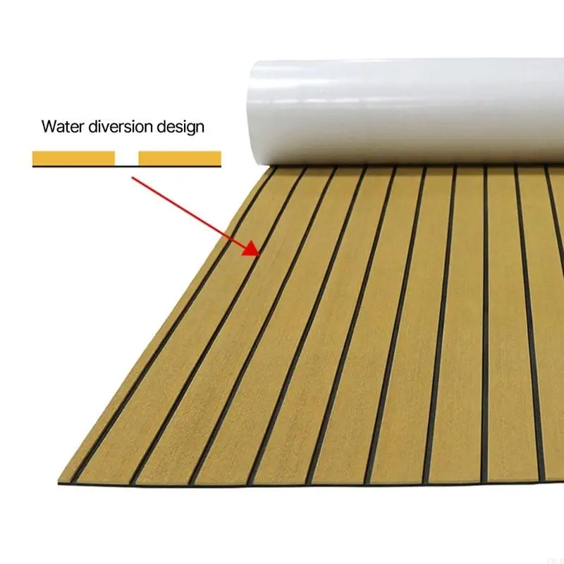 P0UB EVA Foam Boat Decking Sheet Adhesive Marine Boats Flooring Brushed Marine Carpet